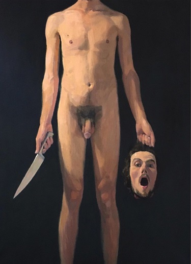 Tyler Arnold - Self Portrait with a Kitchen Knife